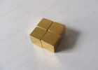Китай Магниты блока неодимия куба покрыли золото Н35 5 * 5 * 5 степень мм 80 Градуса цельсия завод
